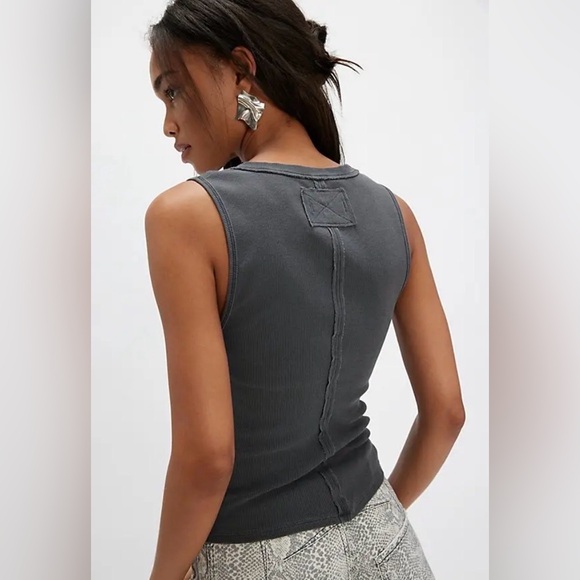 We The Free Size M Jamie Henley Tank - Washed Black - Picture 2 of 9